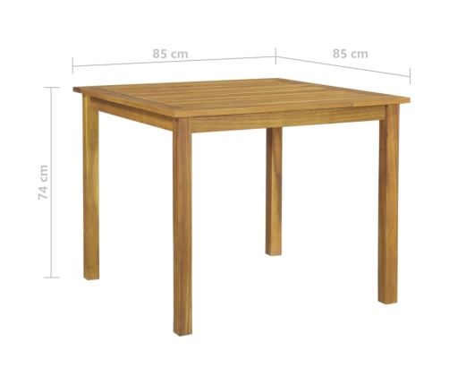 Juego de comedor para jardín de 5 piezas negro