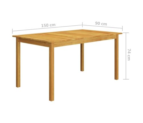 Juego de comedor de jardín de 5 piezas negro