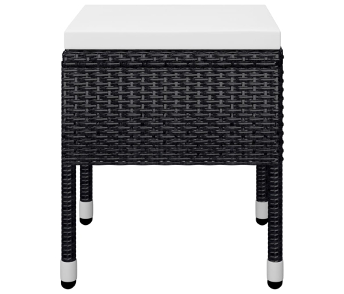Juego de comedor de jardín de 7 piezas negro