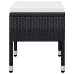 Juego de comedor de jardín de 7 piezas negro