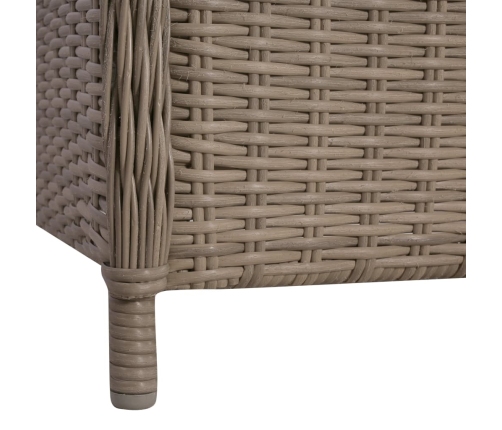 Juego de comedor para jardín 5 piezas marrón