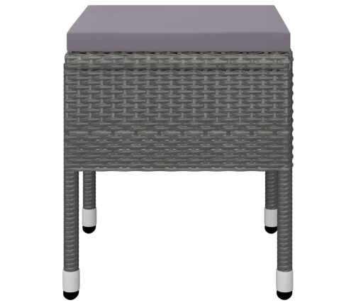 Juego de comedor de jardín de 11 piezas gris