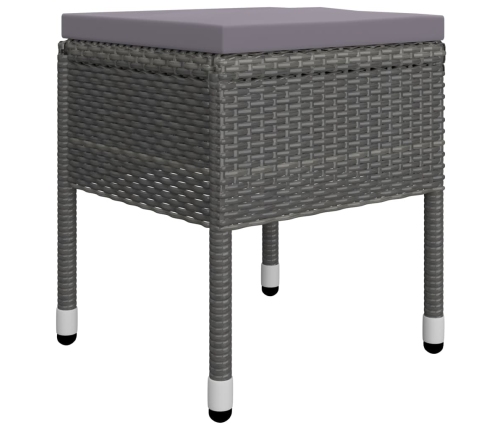 Juego de comedor de jardín de 11 piezas gris