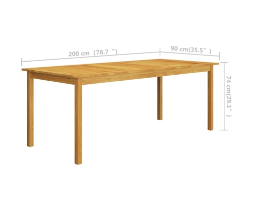 Juego de comedor para jardín de 7 piezas negro