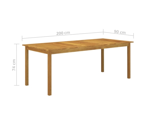 Juego de comedor de jardín de 9 piezas negro