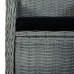 Juego de comedor para jardín 9 piezas gris claro