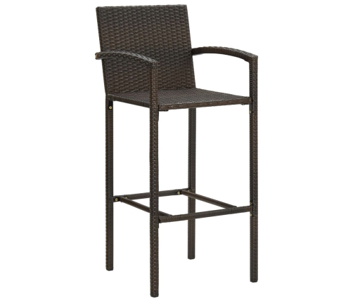 Conjunto de bar para jardín 3 piezas marrón