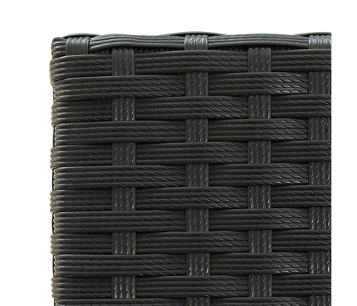 Conjunto de bar para jardín 3 piezas negro