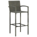 Conjunto de bar para jardín 3 piezas gris