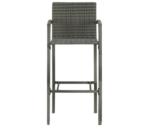 Conjunto de bar para jardín 3 piezas gris