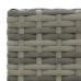Conjunto de bar para jardín 3 piezas gris