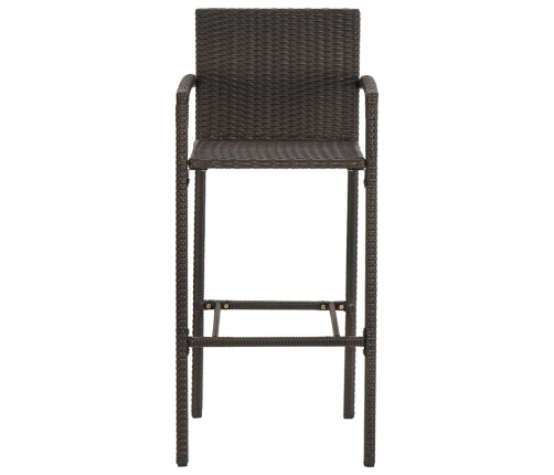 Conjunto de bar para jardín 5 piezas marrón