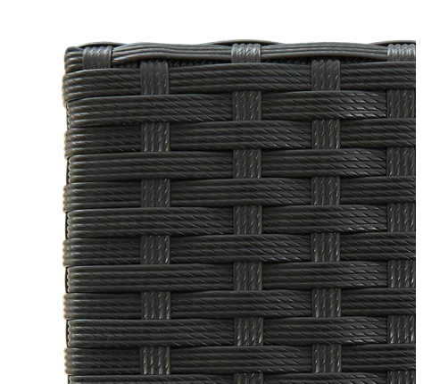 Conjunto de bar para jardín 5 piezas negro