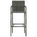 Conjunto de bar para jardín 5 piezas gris