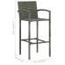 Conjunto de bar para jardín 5 piezas gris