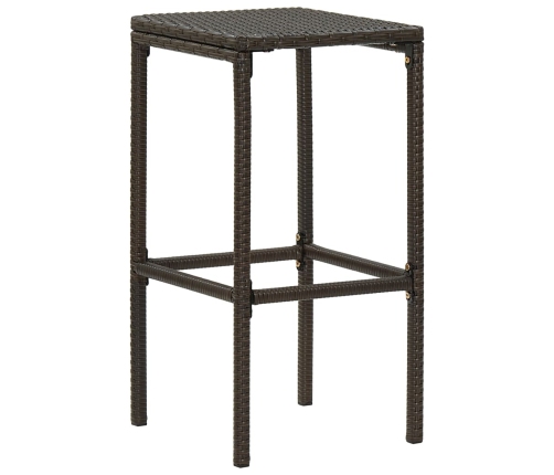 Conjunto de bar para jardín 7 piezas con cojines marrón