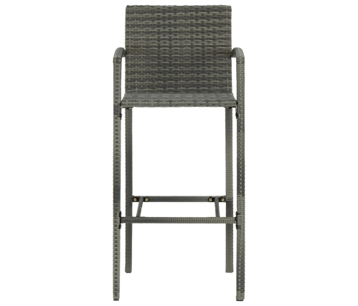Conjunto de bar para jardín 7 piezas gris