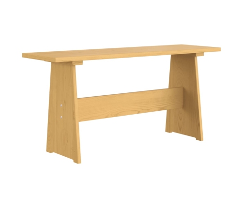 vidaXL Mesa de comedor con banco REINE madera maciza pino marrón miel