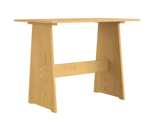 vidaXL Mesa de comedor con banco REINE madera maciza pino marrón miel