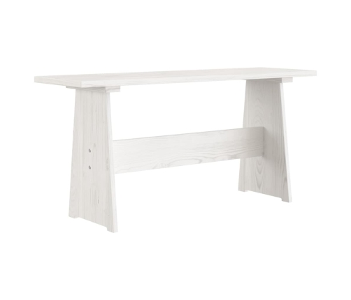 vidaXL Mesa de comedor con banco REINE madera maciza de pino blanco