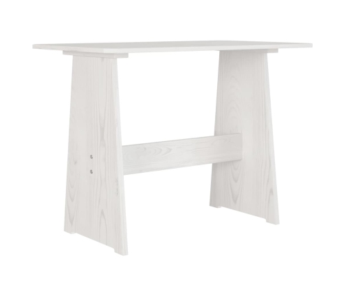 Mesa de comedor con banco REINE madera maciza de pino blanco