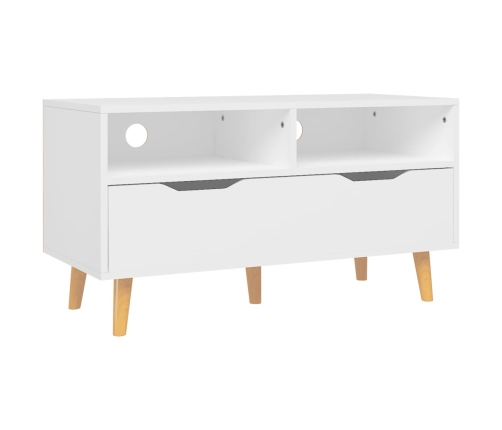 Mueble para TV madera contrachapada blanco 90x40x48,5 cm