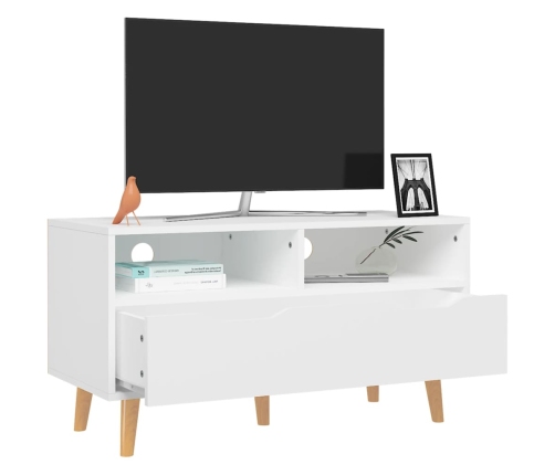 Mueble para TV madera contrachapada blanco 90x40x48,5 cm