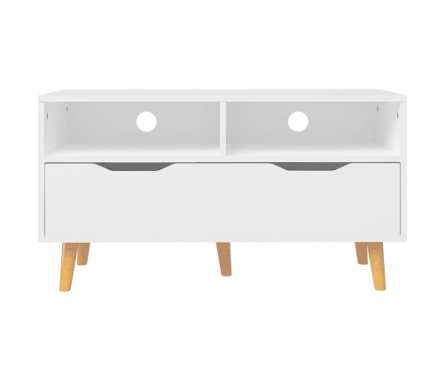 Mueble para TV madera contrachapada blanco 90x40x48,5 cm