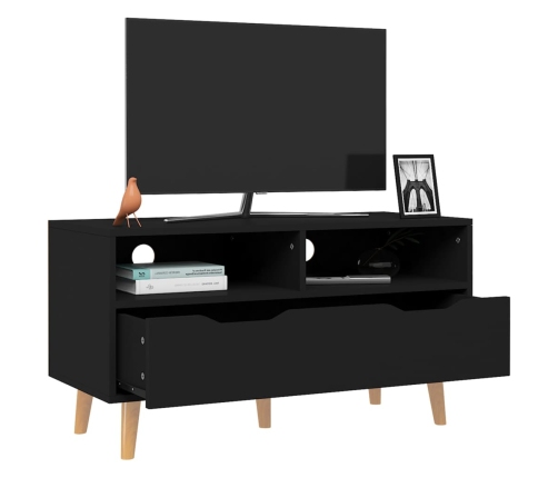 vidaXL Mueble de TV madera de ingeniería negro 90x40x48,5 cm