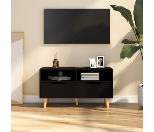 vidaXL Mueble de TV madera de ingeniería negro 90x40x48,5 cm