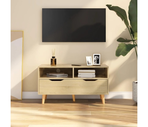 Mueble de TV madera de ingeniería roble Sonoma 90x40x48,5 cm