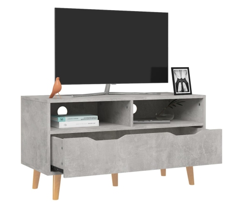 Mueble de TV madera de ingeniería gris hormigón 90x40x48,5 cm