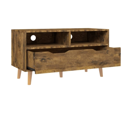 Mueble de TV madera de ingeniería roble ahumado 90x40x48,5 cm