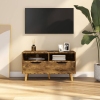 Mueble de TV madera de ingeniería roble ahumado 90x40x48,5 cm