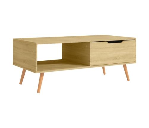 Mesa de centro madera de ingeniería roble Sonoma 100x49,5x43 cm