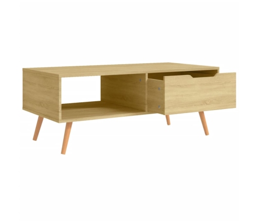 Mesa de centro madera de ingeniería roble Sonoma 100x49,5x43 cm