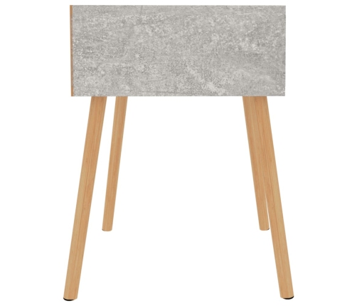 vidaXL Mesita de noche madera de ingeniería gris hormigón 40x40x56 cm