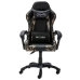 Silla gaming de cuero sintético negro y camuflaje