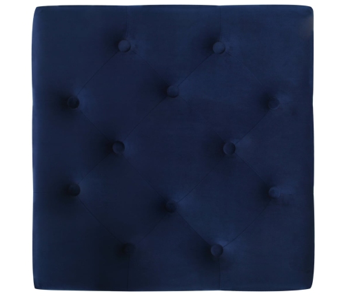 Taburete de terciopelo azul marino 60x60x36 cm