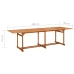 Mesa de comedor jardín 280x90x75 cm madera maciza de acacia