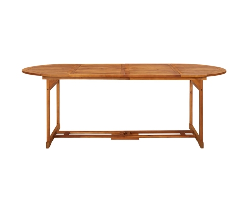 Mesa de comedor jardín 220x90x75 cm madera maciza de acacia