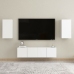 Mueble para TV de madera contrachapada blanco 30,5x30x60 cm