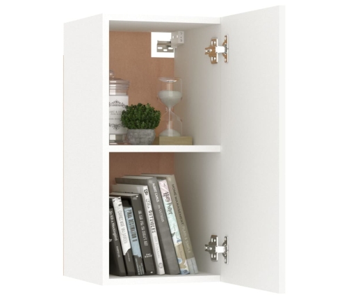 Mueble para TV de madera contrachapada blanco 30,5x30x60 cm