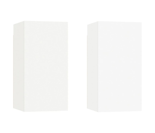 Muebles para TV 2 uds madera contrachapada blanco 30,5x30x60 cm