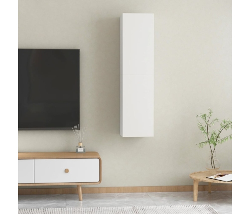 Muebles para TV 2 uds madera contrachapada blanco 30,5x30x60 cm