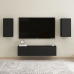 Mueble para TV de madera contrachapada negro 30,5x30x60 cm