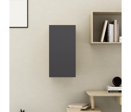 Mueble para TV de madera contrachapada gris 30,5x30x60 cm