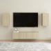 Mueble de TV madera contrachapada color roble 30,5x30x60 cm