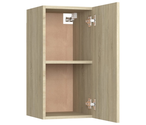 Mueble de TV madera contrachapada color roble 30,5x30x60 cm