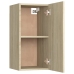 Mueble de TV madera contrachapada color roble 30,5x30x60 cm